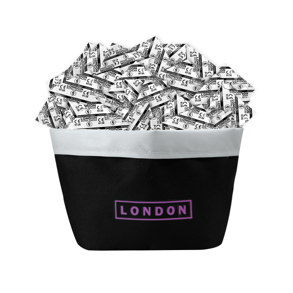 LONDON Promotion extra groß XXL-Kondome | 100 Stück + Beauty Bag